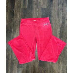 Juicy Couture Classic Women's Velour Hot Pink Pants Size L NEW Without Tag
